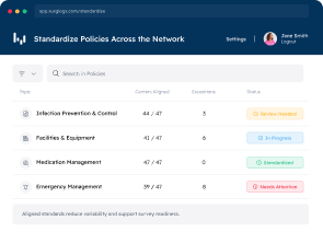 Standardize policies across the network